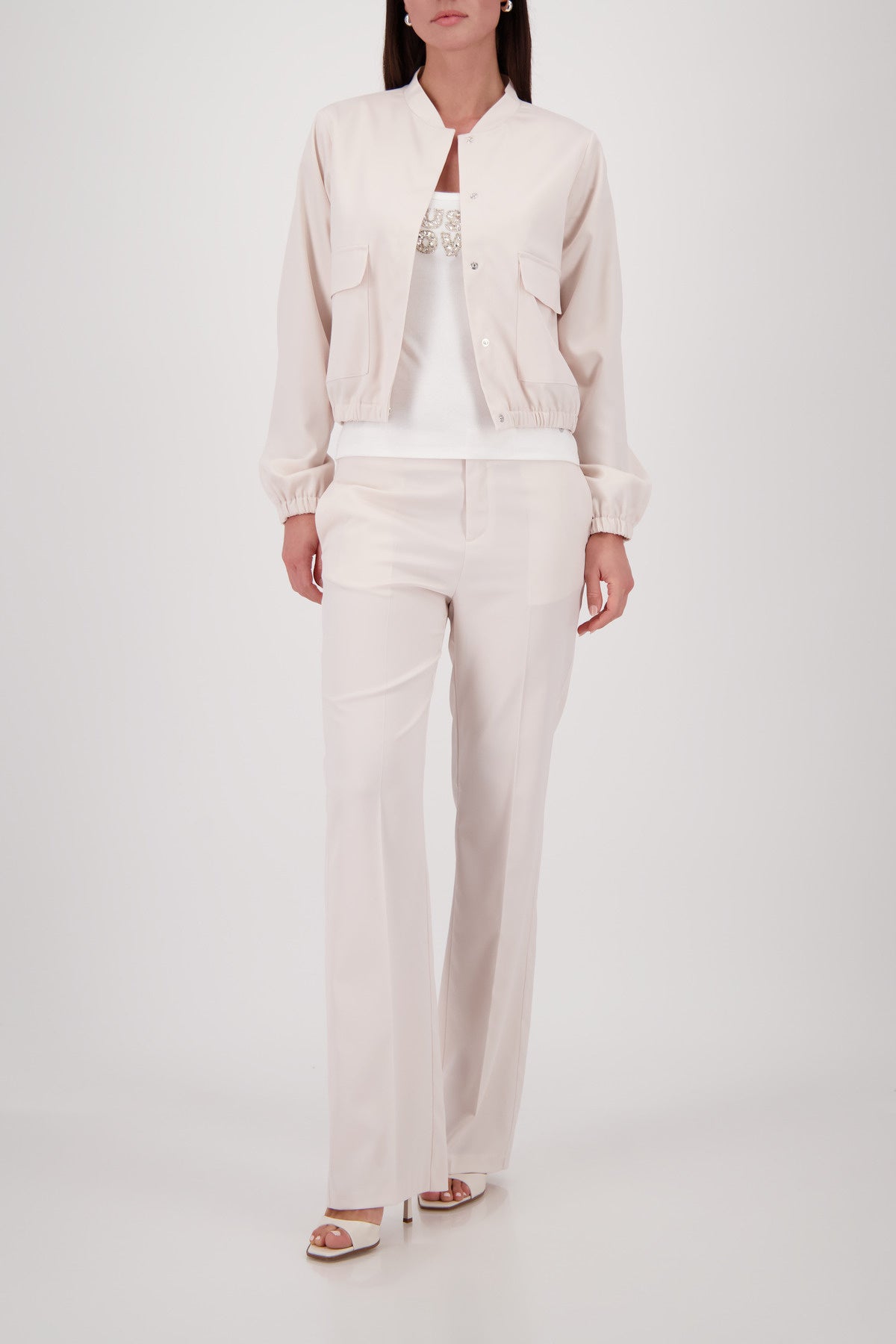 Cargojacke in Satin-Optik - 124 champagne beige - Beige