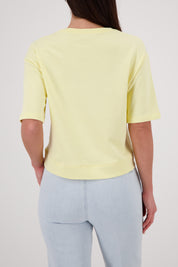 T-Shirt aus Baumwolle - 209 pastel yellow - Gelb