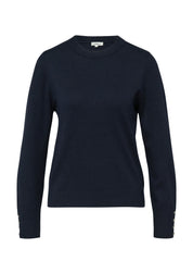 Strickpullover aus Viskosemix - 5959-BLUE - Blau