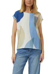 T-Shirt aus Viskose - 02E1-WHITE - Weiß