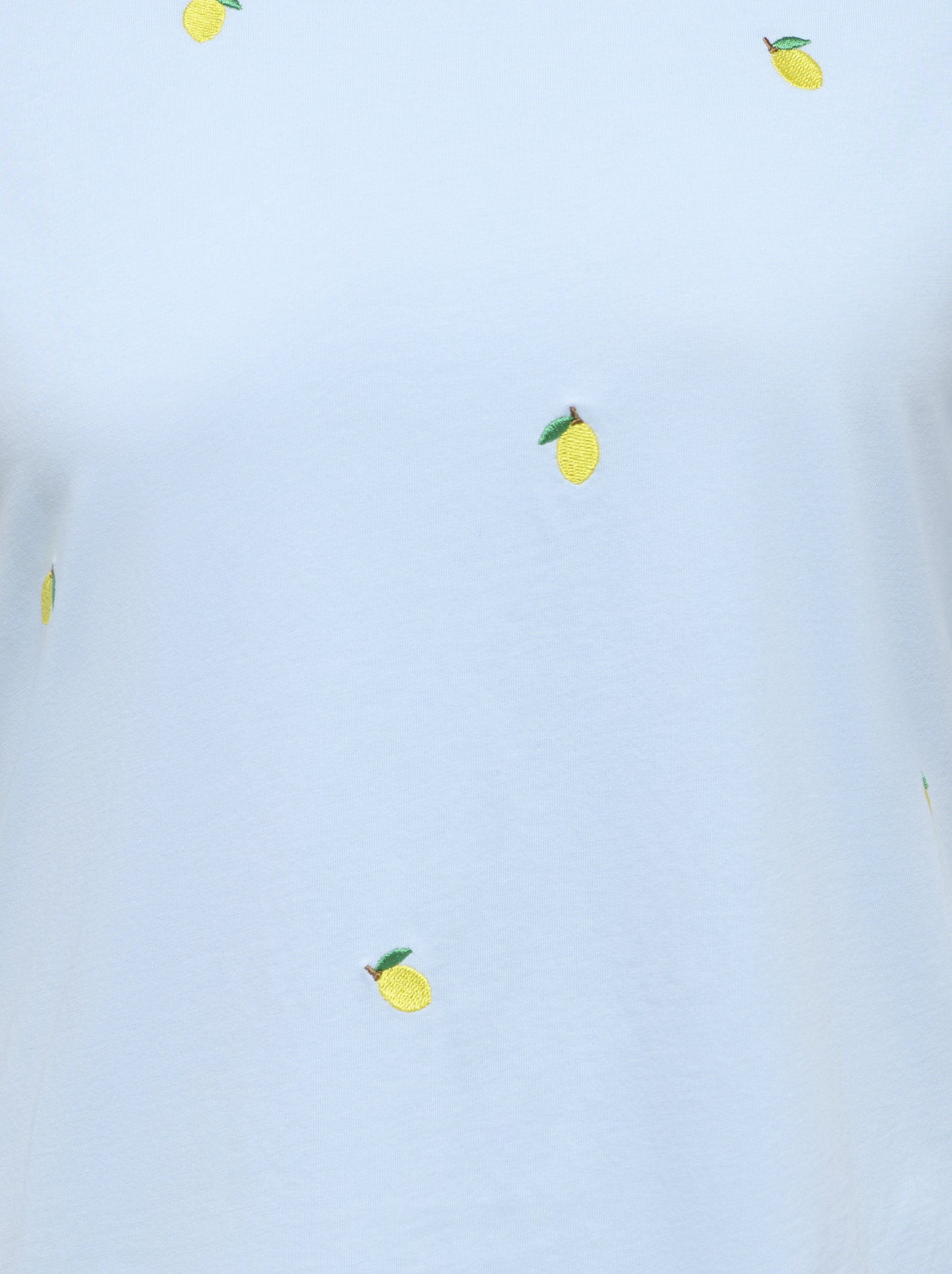 T-Shirt aus Baumwolle - Cashmere Blue/Lemon - Blau