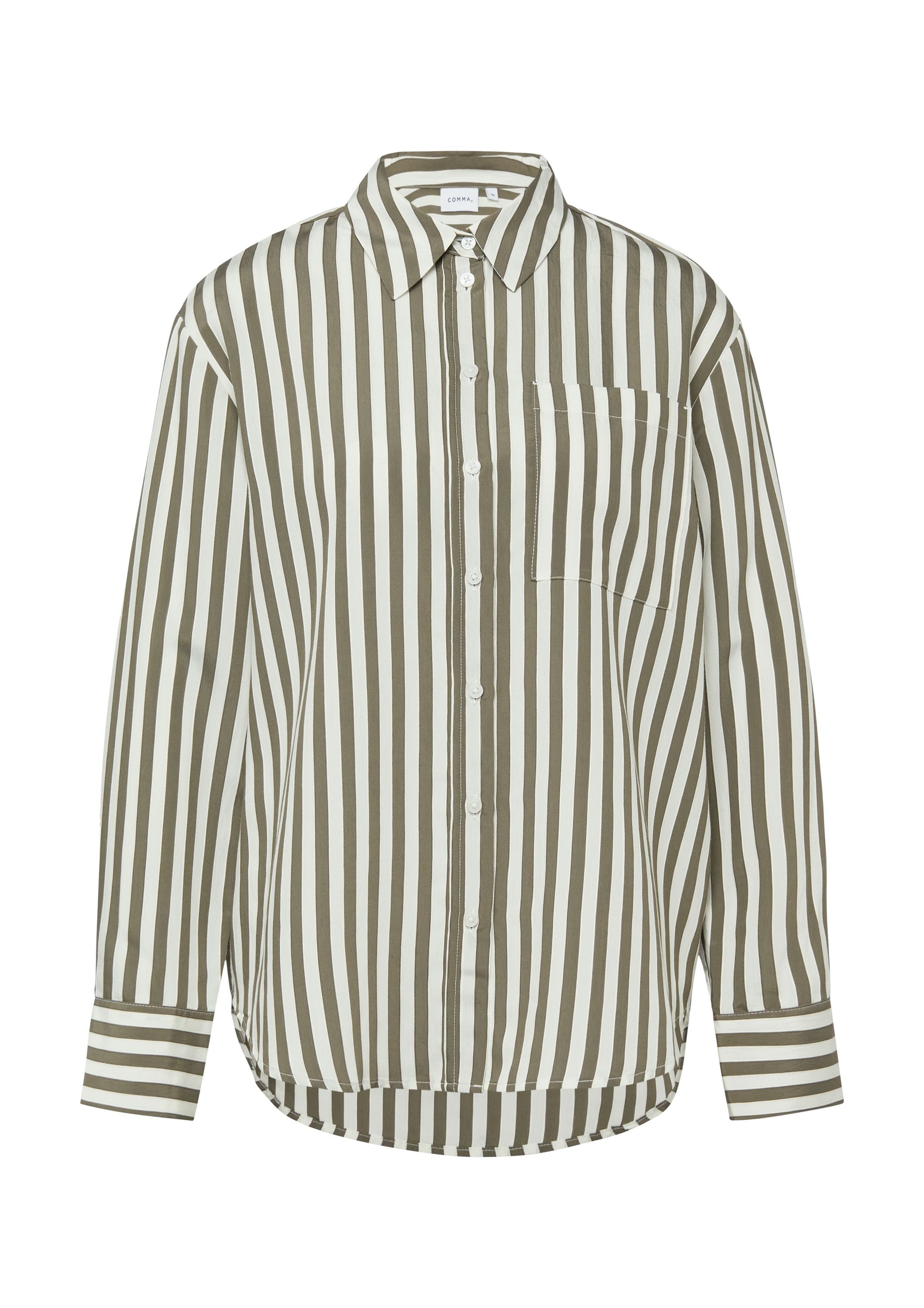 Jacquard-Bluse Relaxed Fit - 79G1-GREEN - Grün