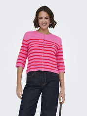 Strick-Cardigan VIOLA - Wild Orchid/High Rick Red/Mel/ - Pink