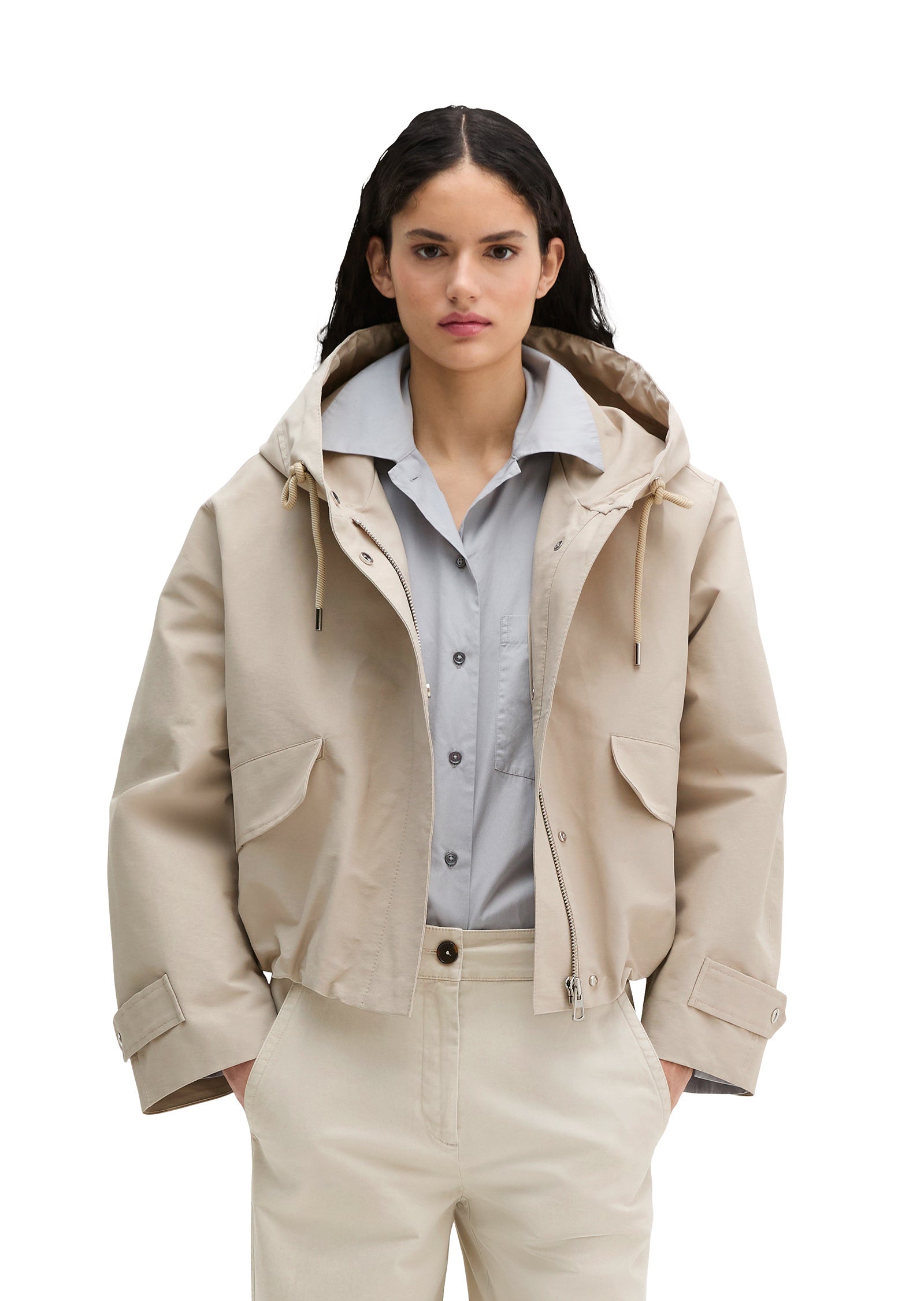 Übergangsjacke aus Baumwollmix - 0914-Linen Beige - Beige
