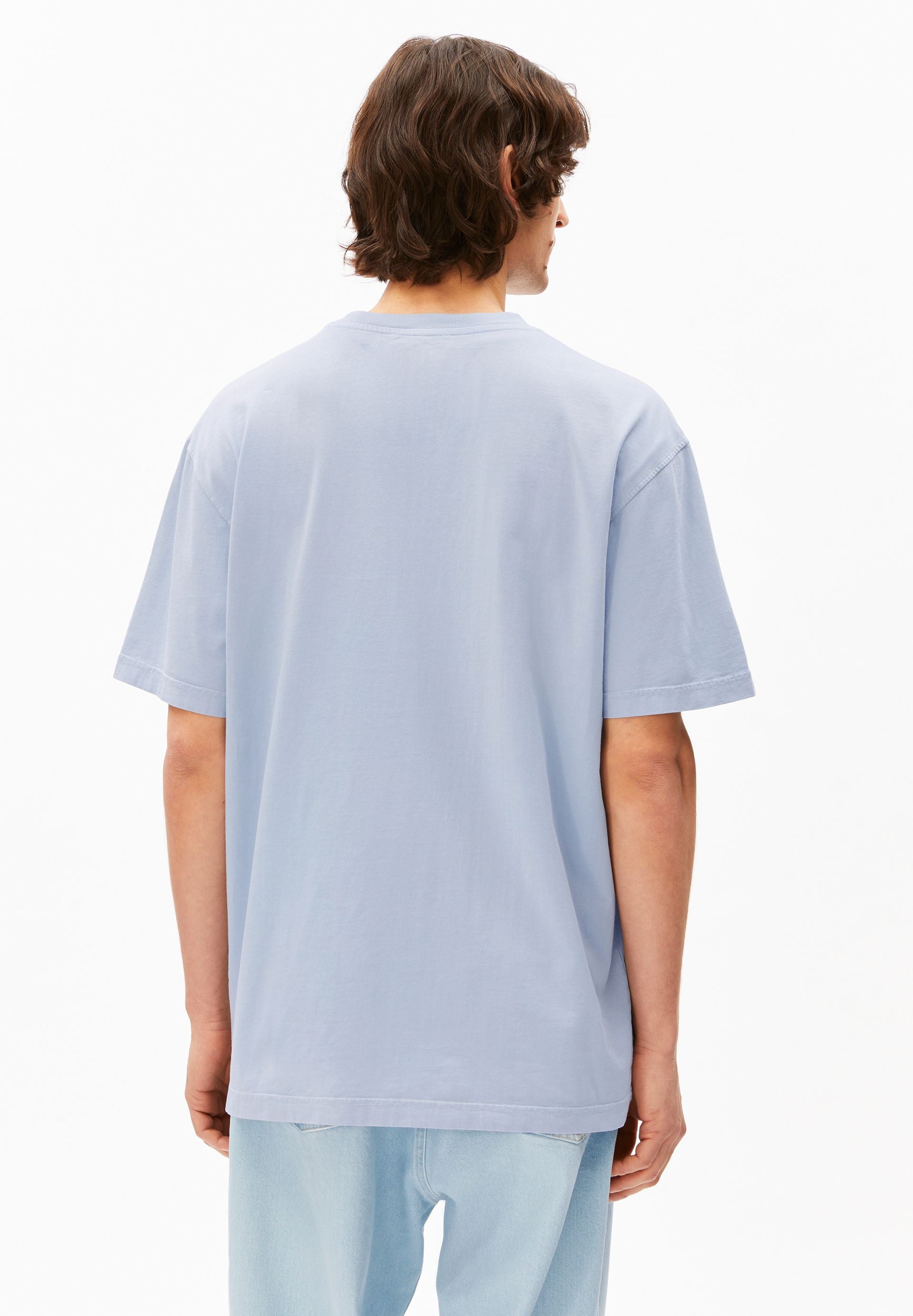 T-Shirt aus Bio-Baumwolle Regular FIt - 3515-wedgwood washed - Blau