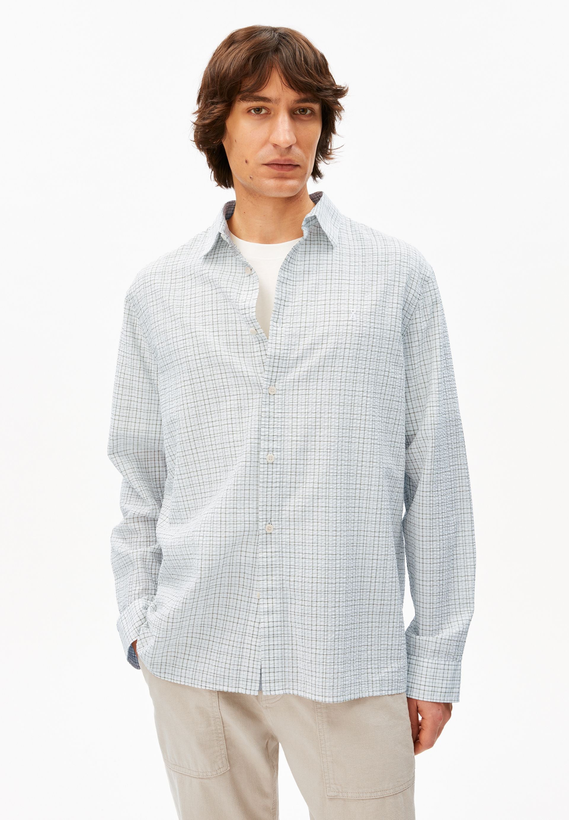 Freizeithemd Relaxed Fit - 3453-fatigue green - Grün