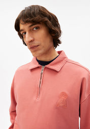 Sweatshirt aus Baumwolle - 3497-tabasco red washed - Rot