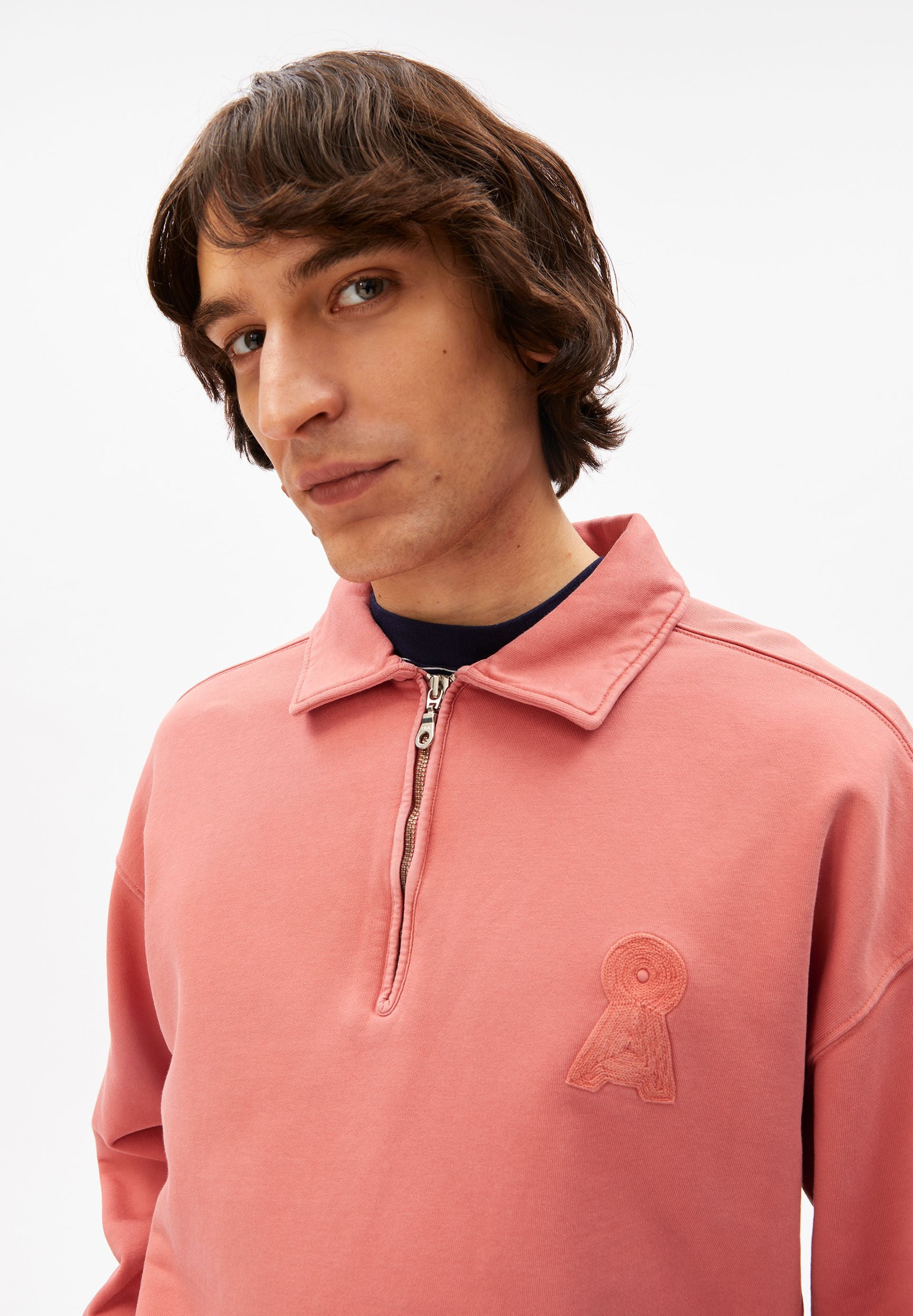 Sweatshirt aus Baumwolle - 3497-tabasco red washed - Rot