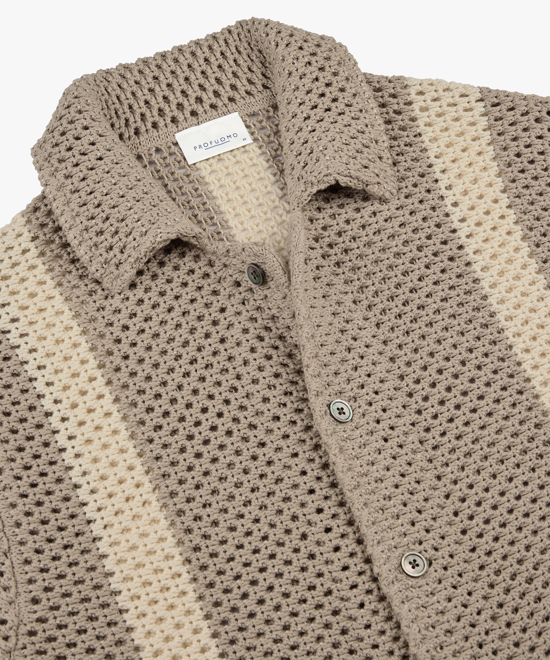 Strick-T-Shirt aus Baumwolle - F - Braun