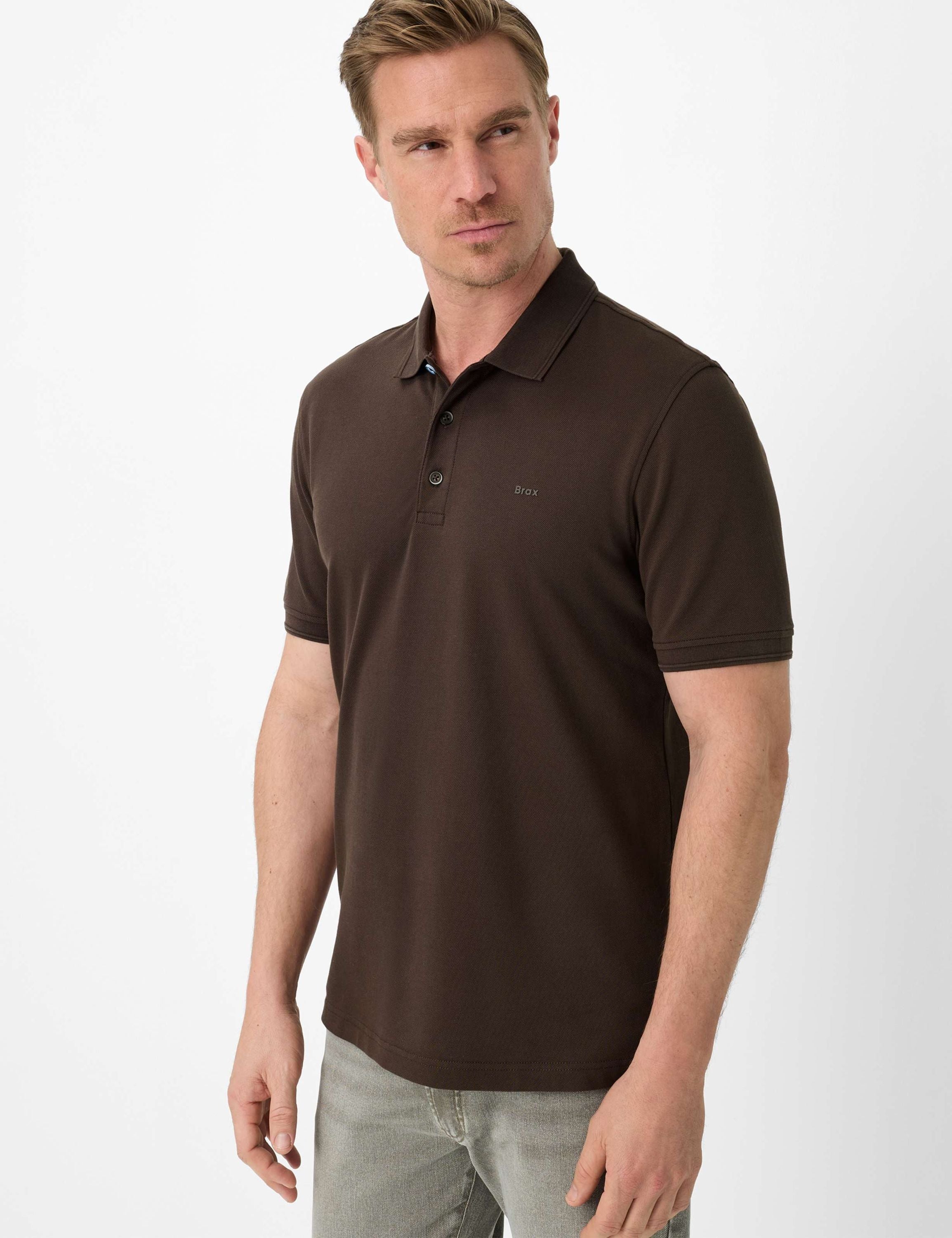Poloshirt PETE aus Baumwolle - 52-chocolate - Braun