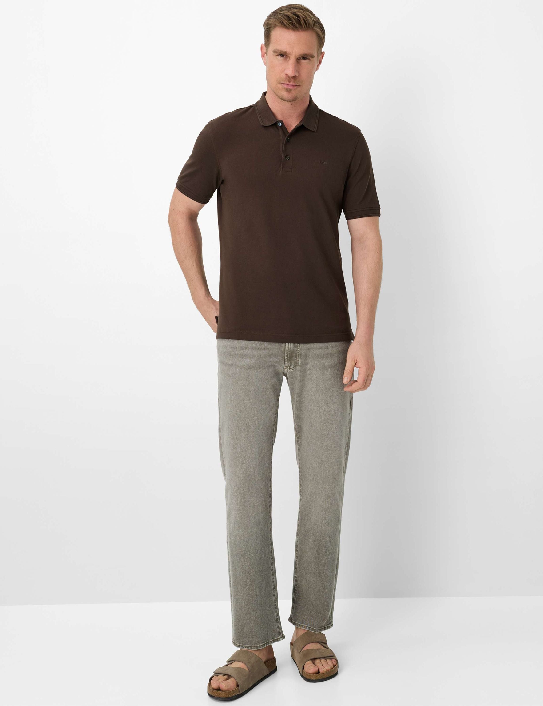 Poloshirt PETE aus Baumwolle - 52-chocolate - Braun