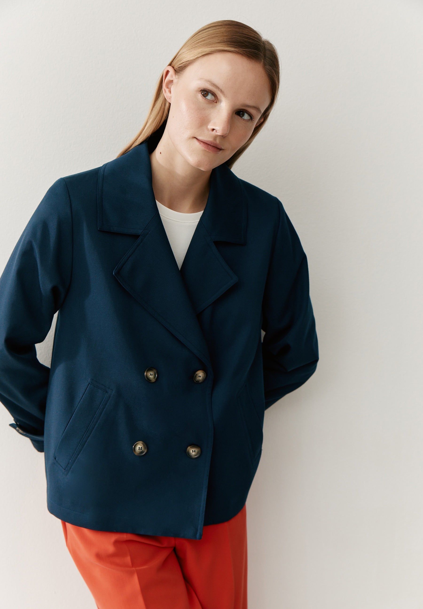 Tenchjacke aus Baumwollmix - 0375 - Blau