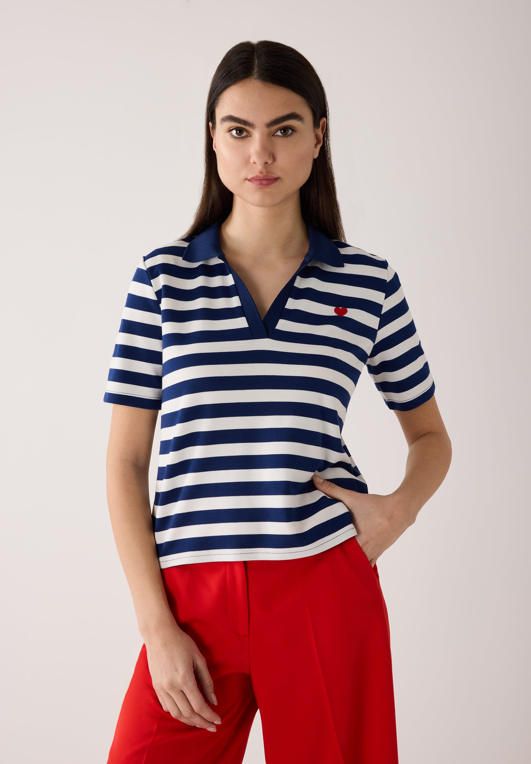 Poloshirt gestreift - 2373 - Blau | Weiß