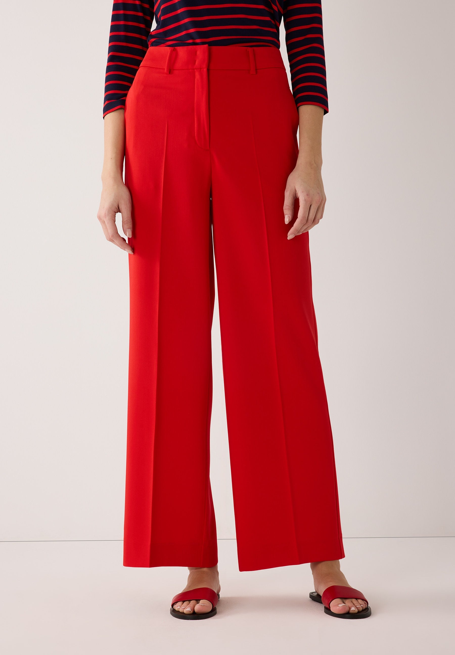 Hose Wide Leg mit Bügelfalte - 0539 - Rot