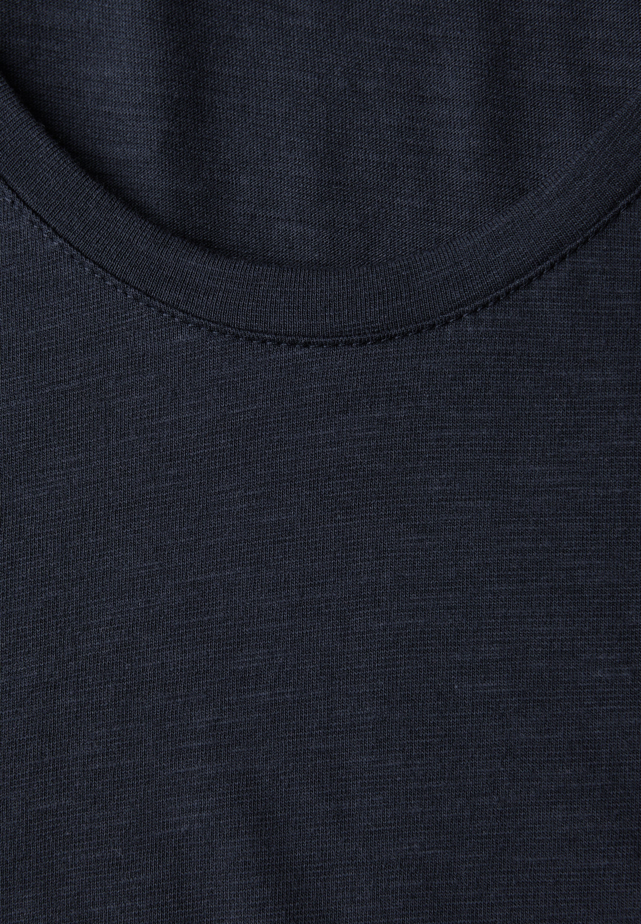 T-Shirt aus Baumwollmix - 17502-shadowed navy - Blau