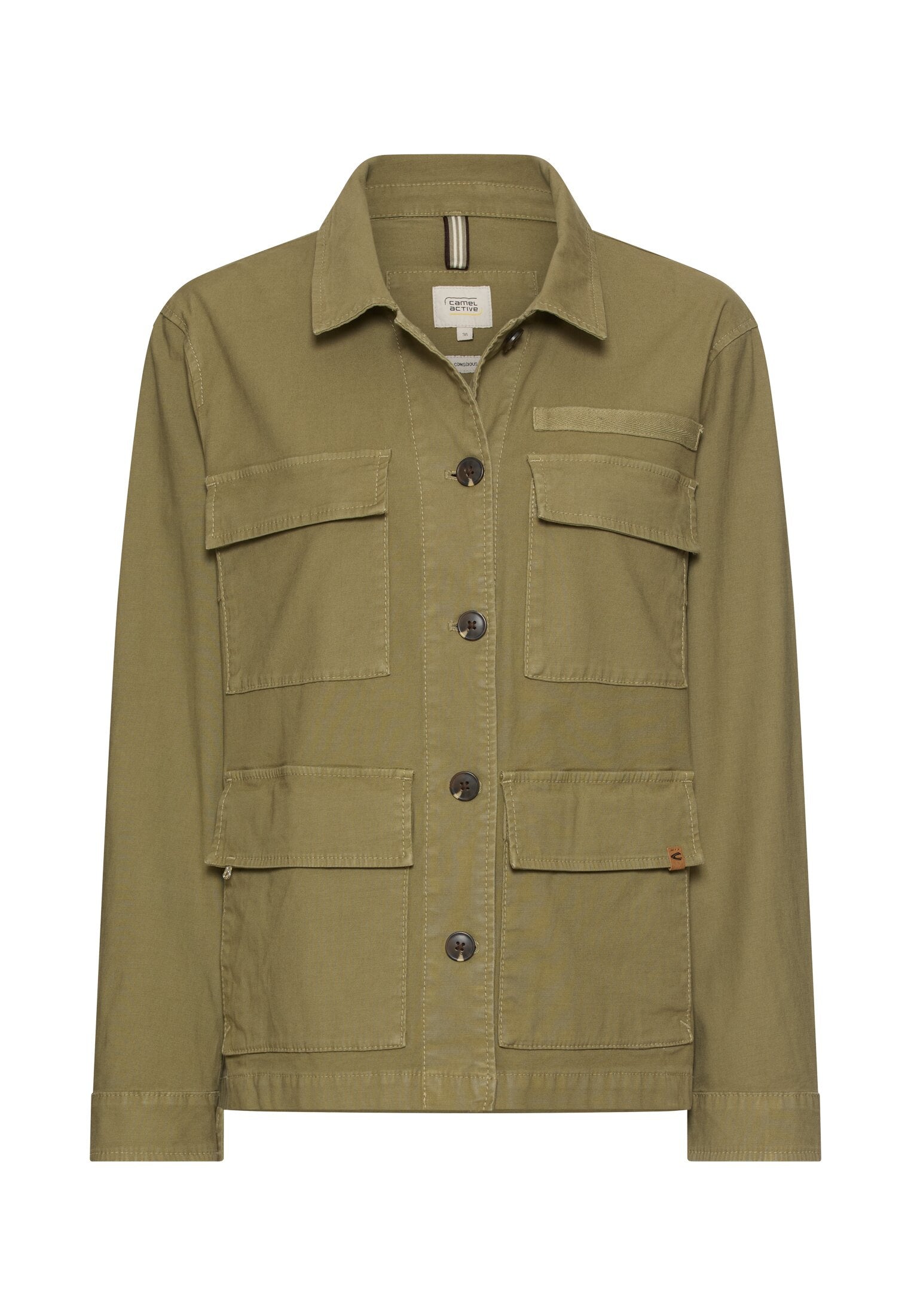 Overshirt oversized aus Baumwolle - 33-Olive - Grün