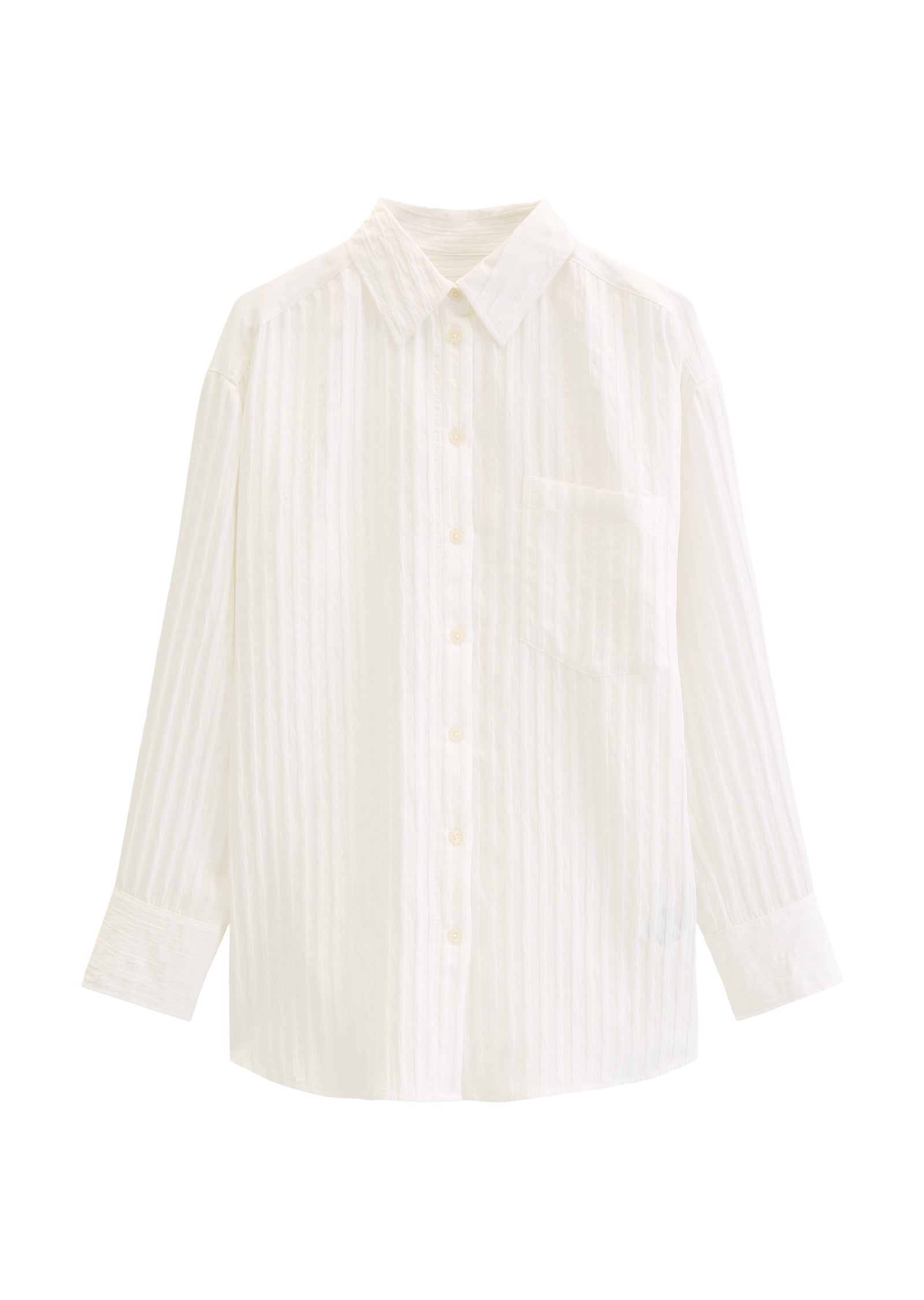 Bluse Loose Fit aus Modalmix - 1172-Grey White - Weiß