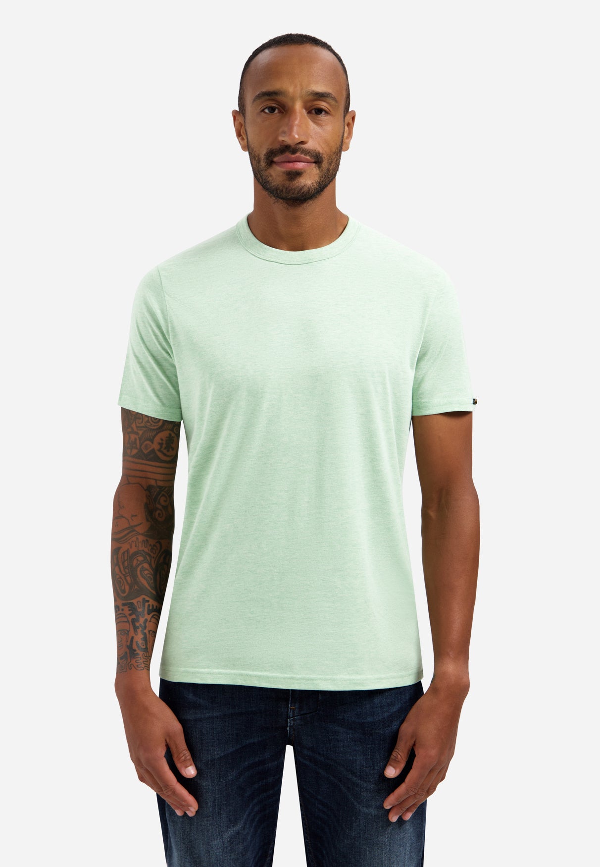 T-Shirt aus Baumwollmix - 050-Green - Grün
