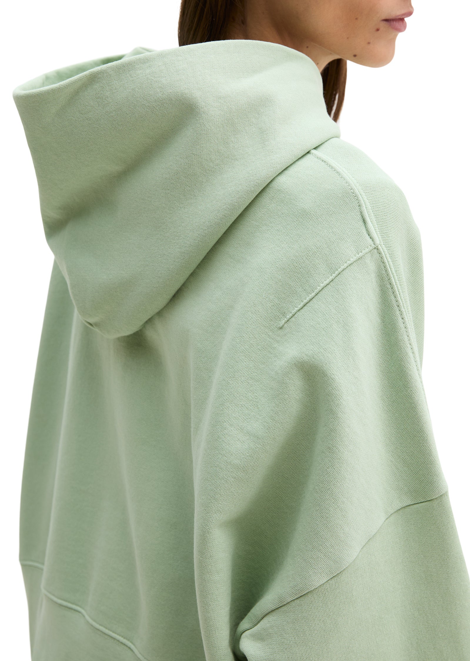 Sweathoodie oversized aus Baumwolle - 3782-Calm Sage - Grün