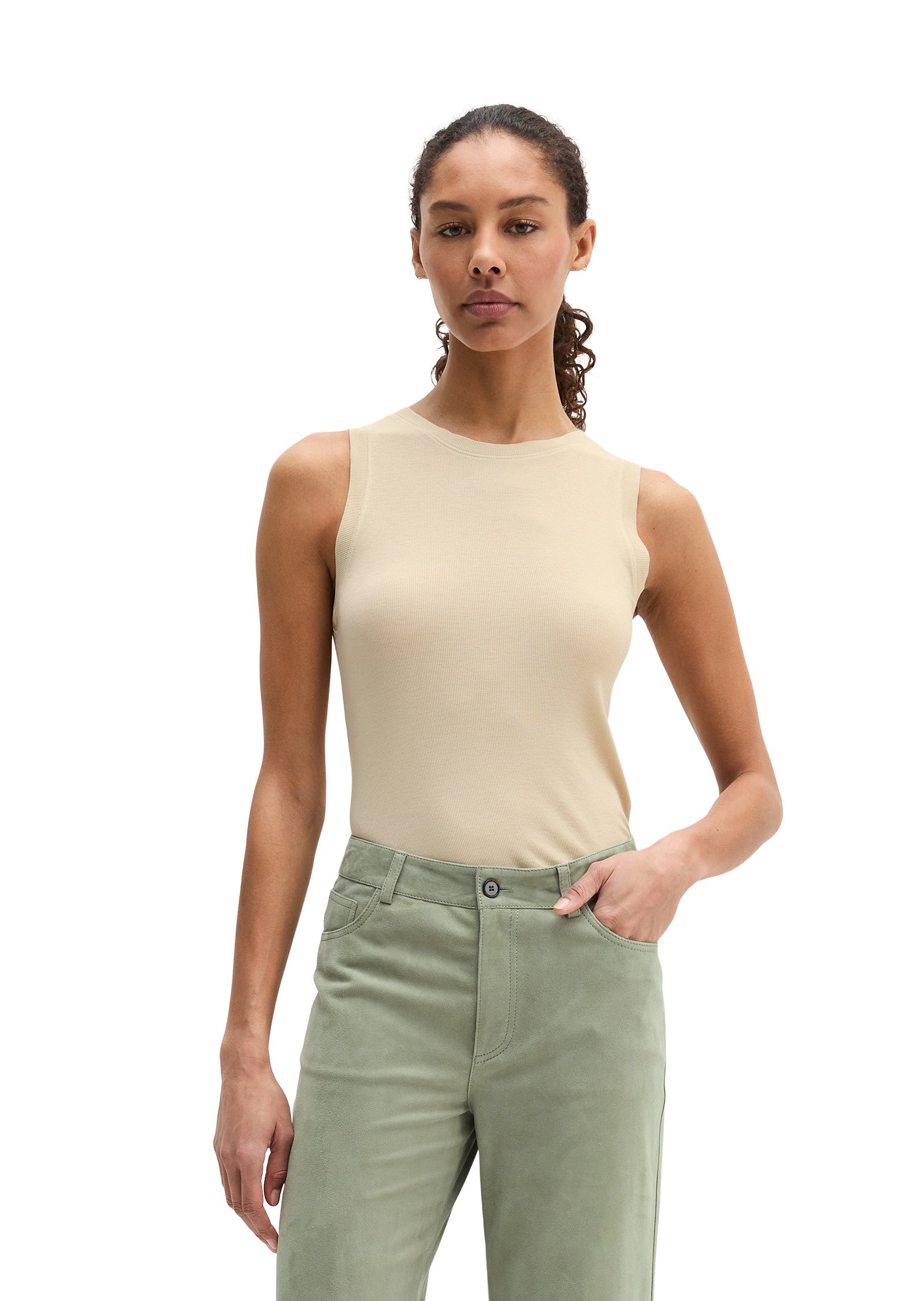 Tanktop aus Lyocellmix - 0914-Linen Beige - Beige