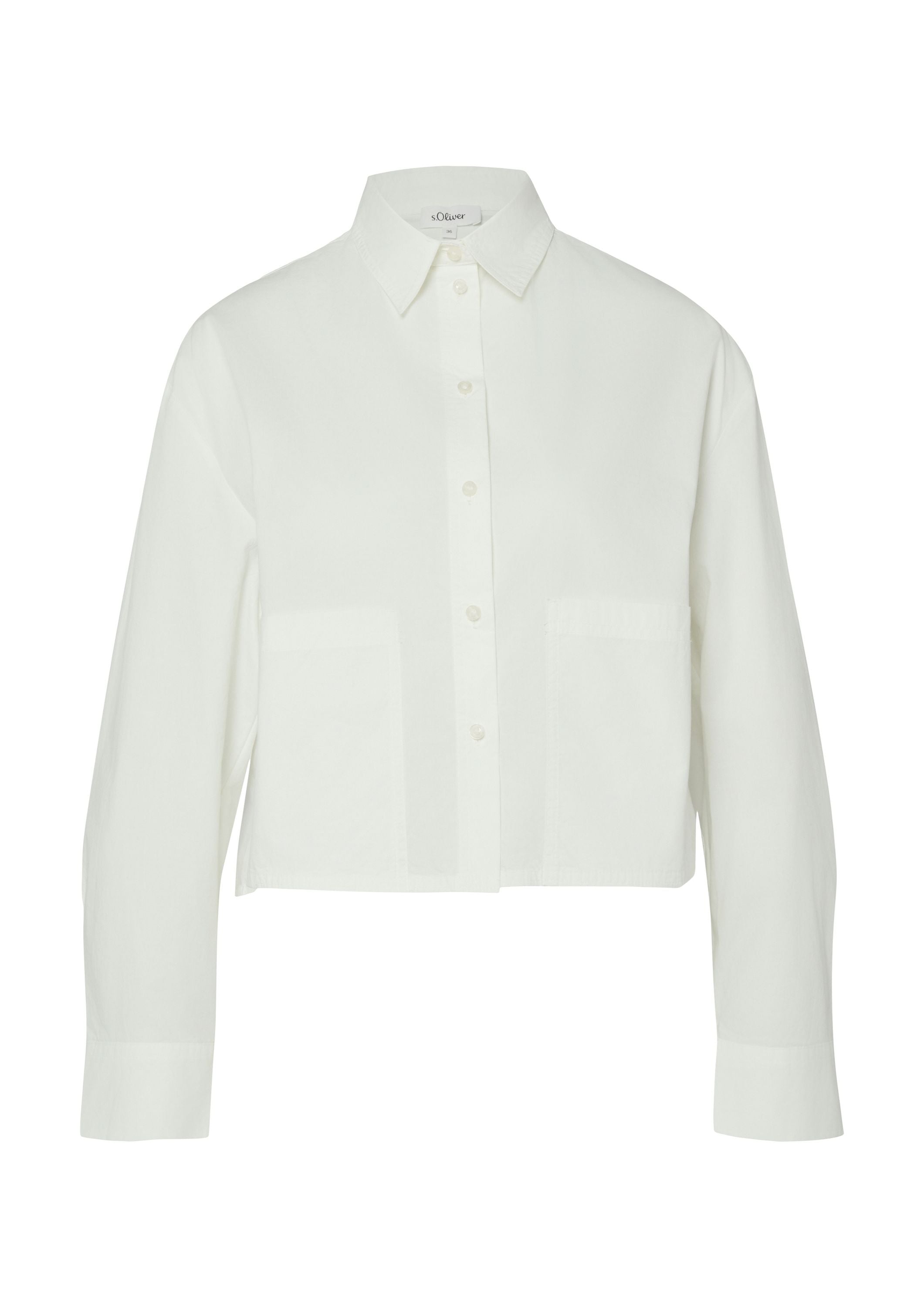 Bluse aus Baumwolle - 0210-WHITE - Weiß
