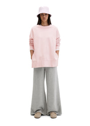 Sweatshirt oversized aus Baumwolle - 6725-Dried Rose - Rosa