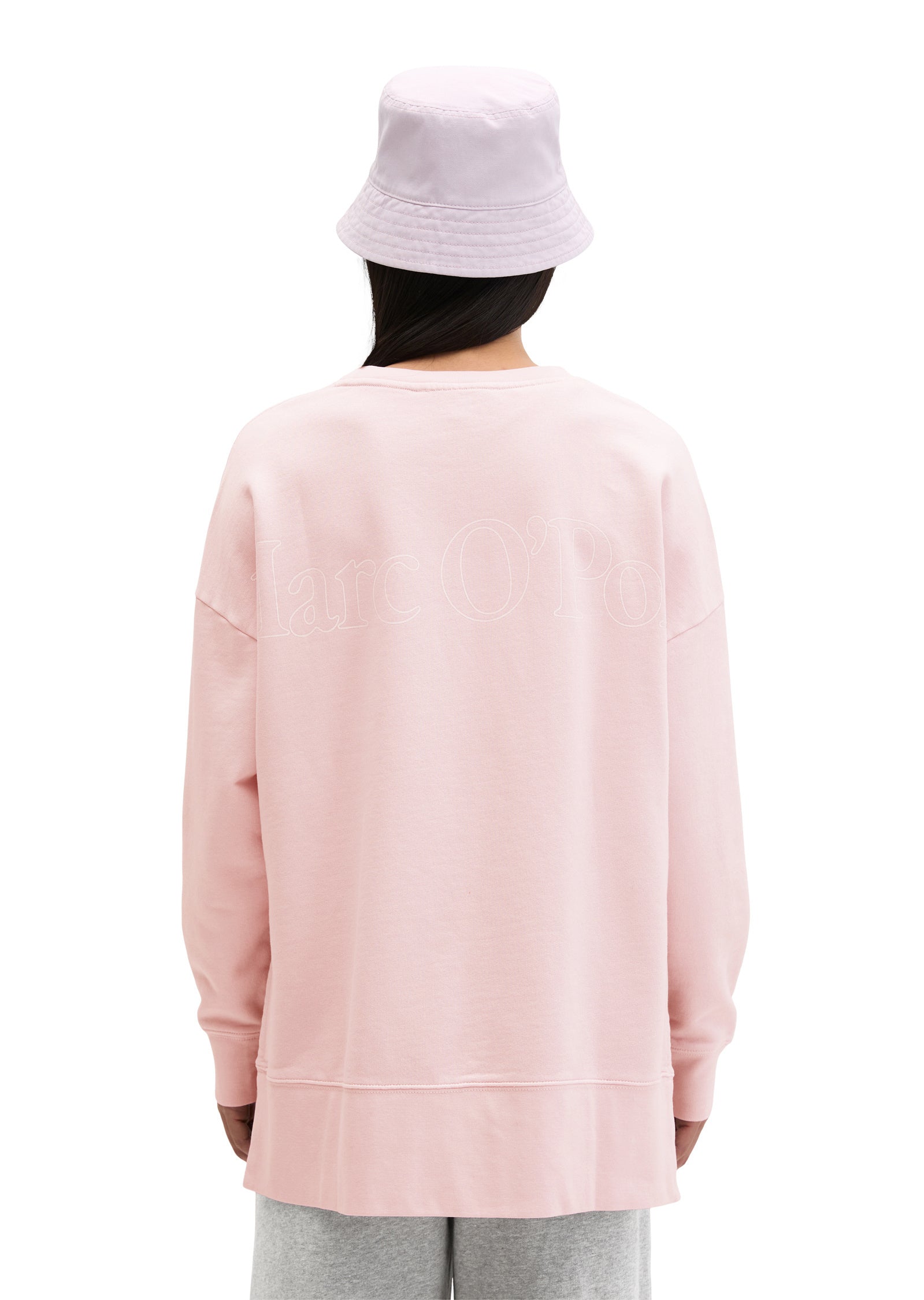 Sweatshirt oversized aus Baumwolle - 6725-Dried Rose - Rosa
