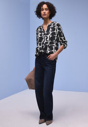 Bluse aus Viskose - 27502-shadowed navy - Blau