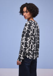 Bluse aus Viskose - 27502-shadowed navy - Blau