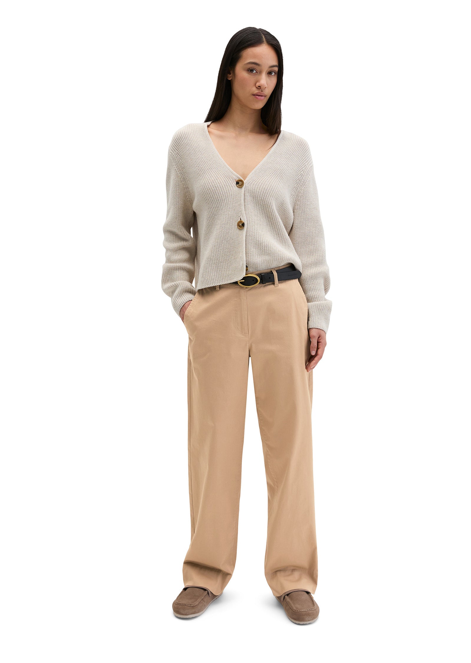 Chinohose Wide Leg - 721-tall teak - Beige