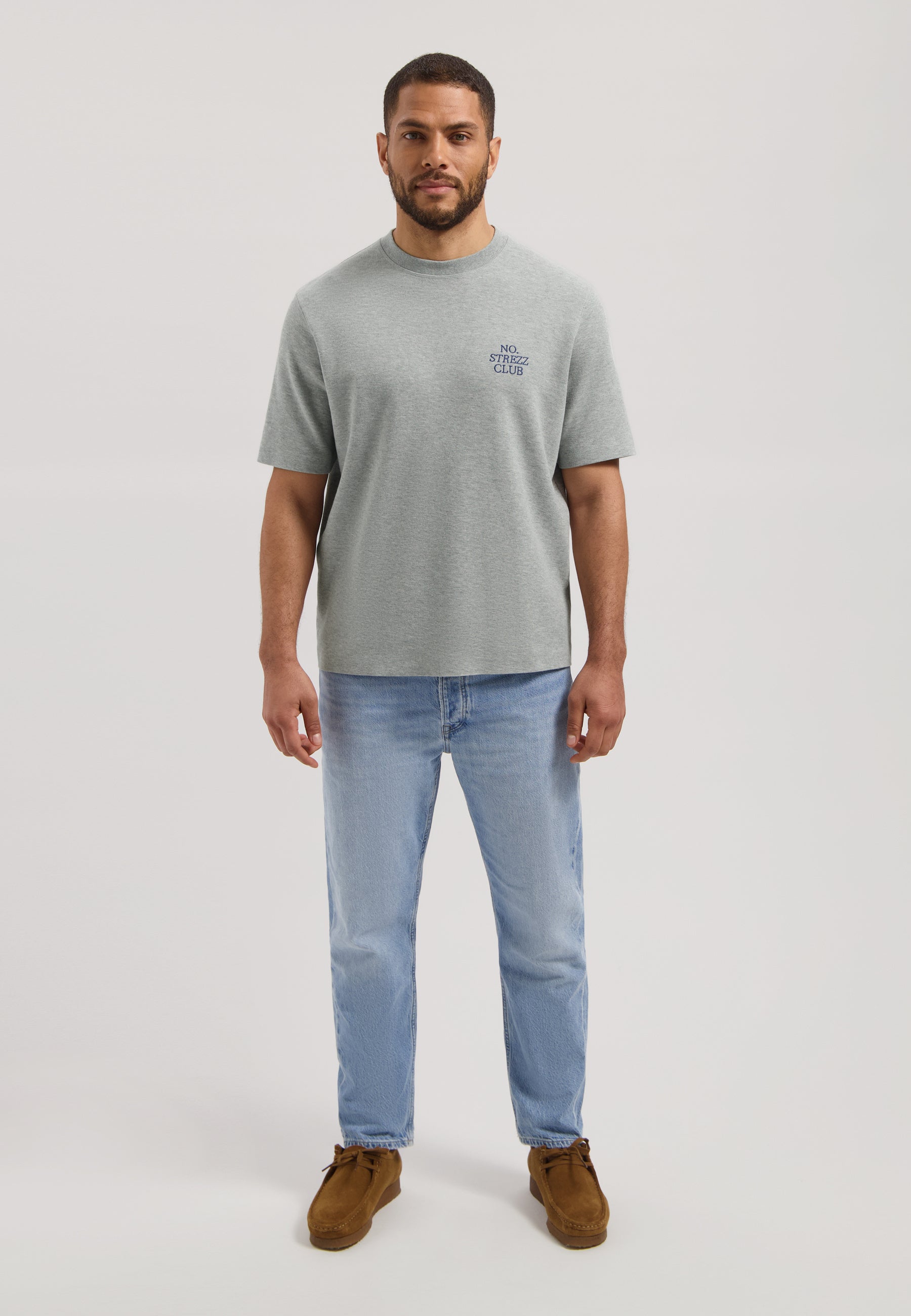 T-Shirt RYLAN aus Baumwollmix - 894-Grey Melange - Grau