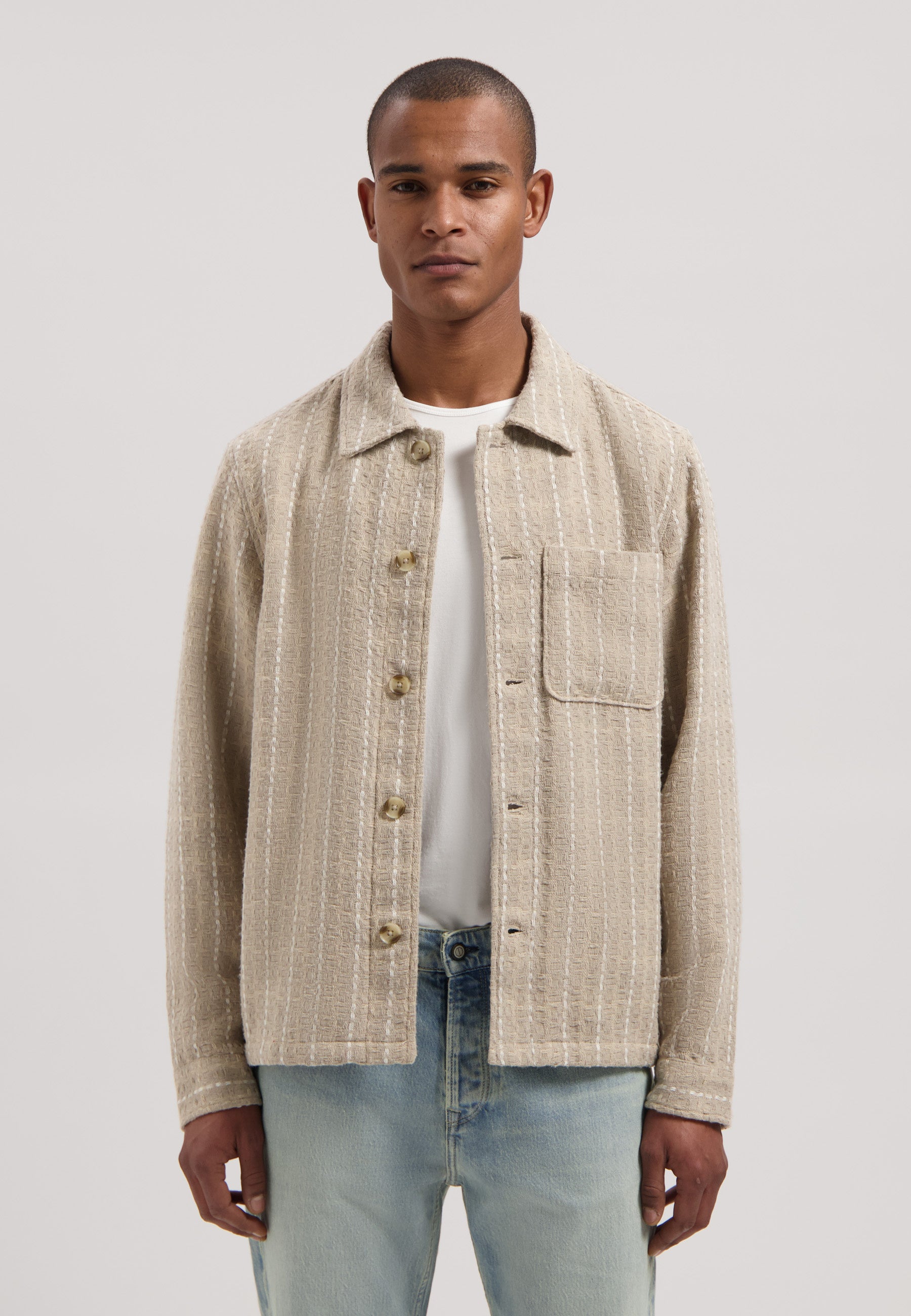 Overshirt LINO CHECK - 251-Sand - Beige