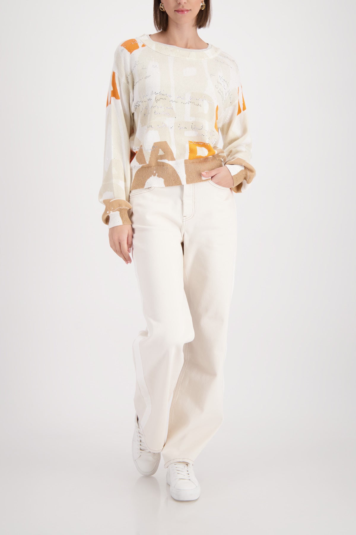 Strickpullover aus Baumwolle - 546 biscotti - Braun