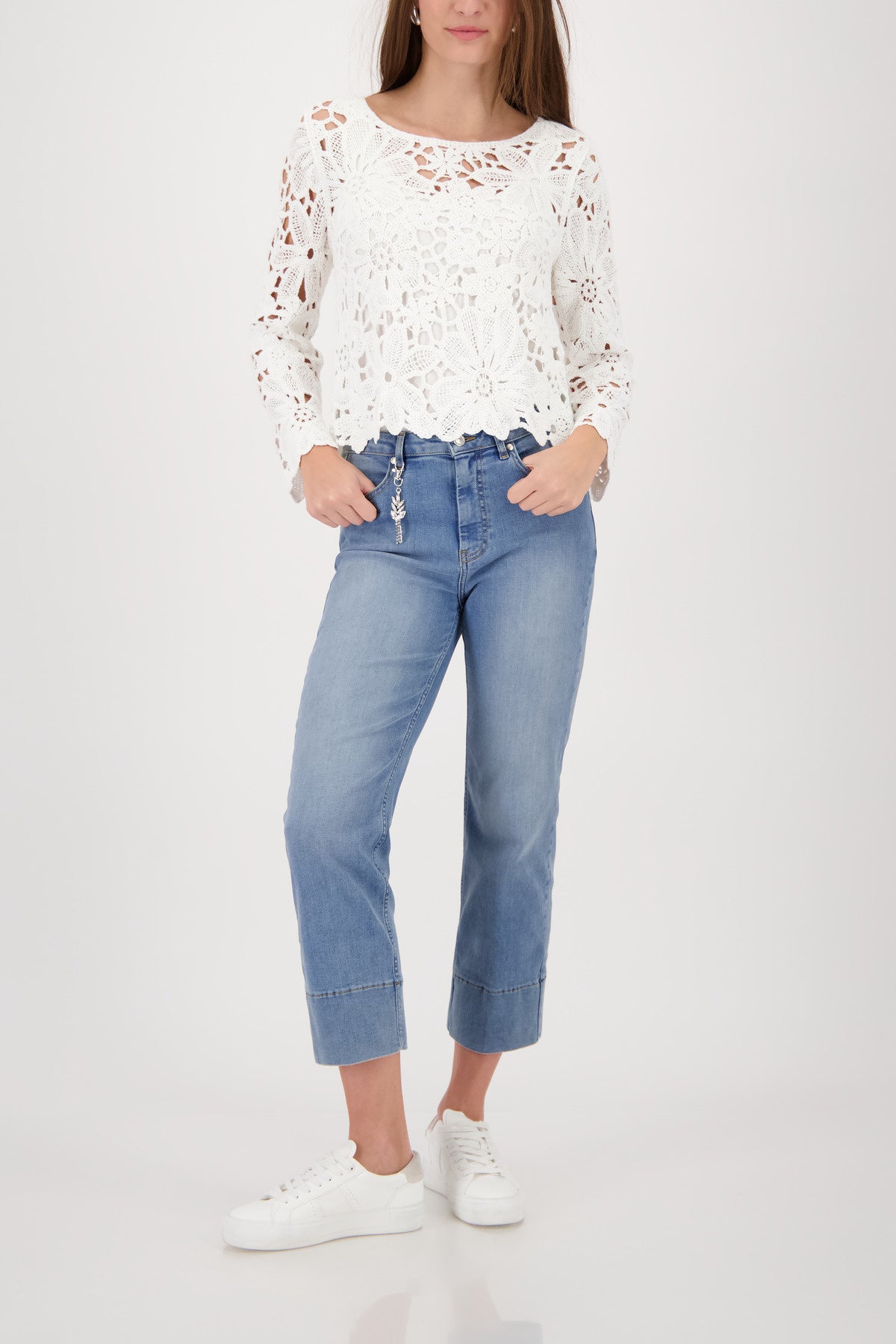 Strickpullover aus Viskose - 102 off-white - Weiß