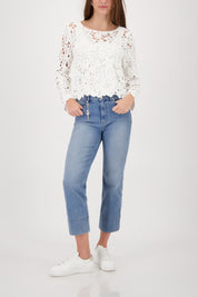 Strickpullover aus Viskose - 102 off-white - Weiß