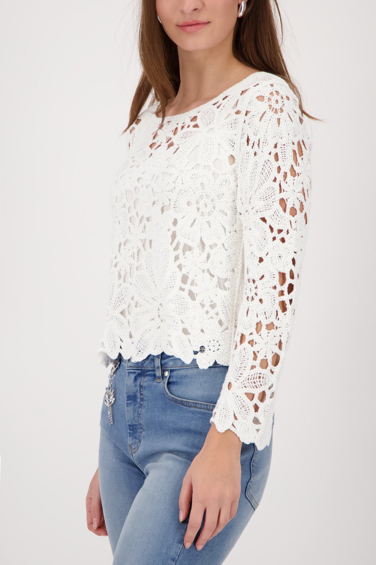 Strickpullover aus Viskose - 102 off-white - Weiß