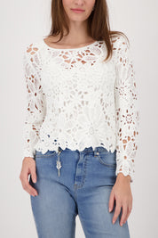 Strickpullover aus Viskose - 102 off-white - Weiß