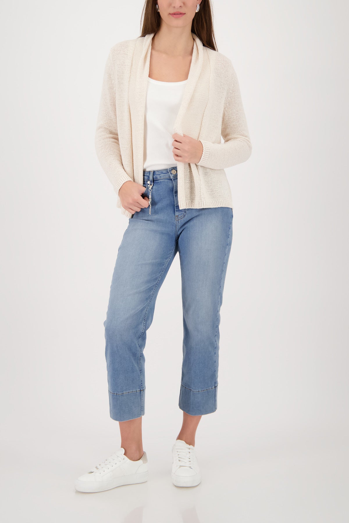 Strickjacke mit Schalkragen - 124 champagne beige - Beige