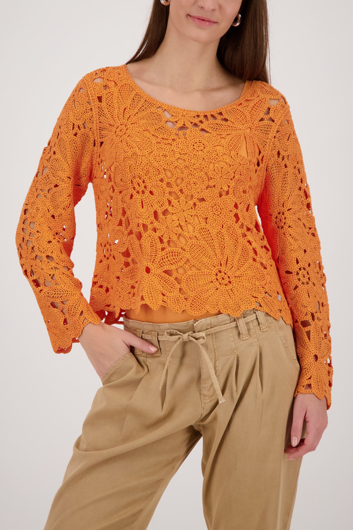 Strickpullover aus Viskose - 253 aperitif - Orange