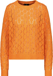 Strickpullover mit Rundhalsausschnitt - 253 aperitif - Orange