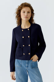 Blazer-Jacke aus Scuba - 5742-darkblue - Blau