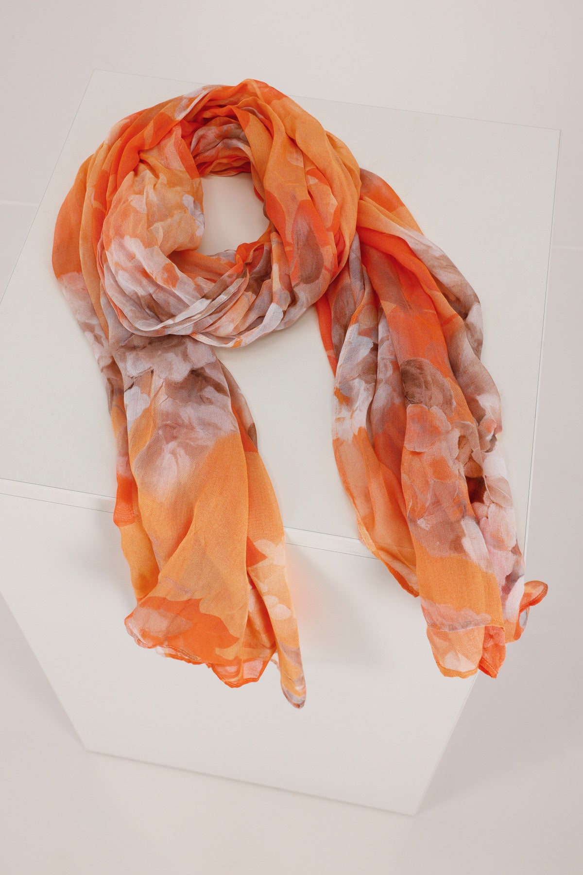 Tuch aus Viskose - 255 aperitif gemustert - Orange