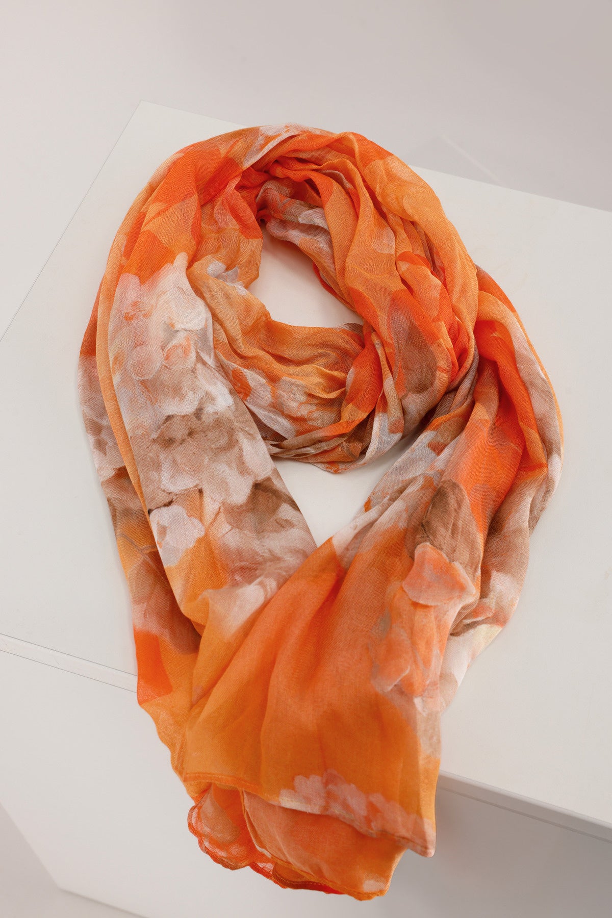 Tuch aus Viskose - 255 aperitif gemustert - Orange