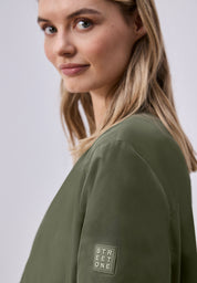 Blouson-Jacke Long Fit - 17226-Dark Vetiver Green - Grün