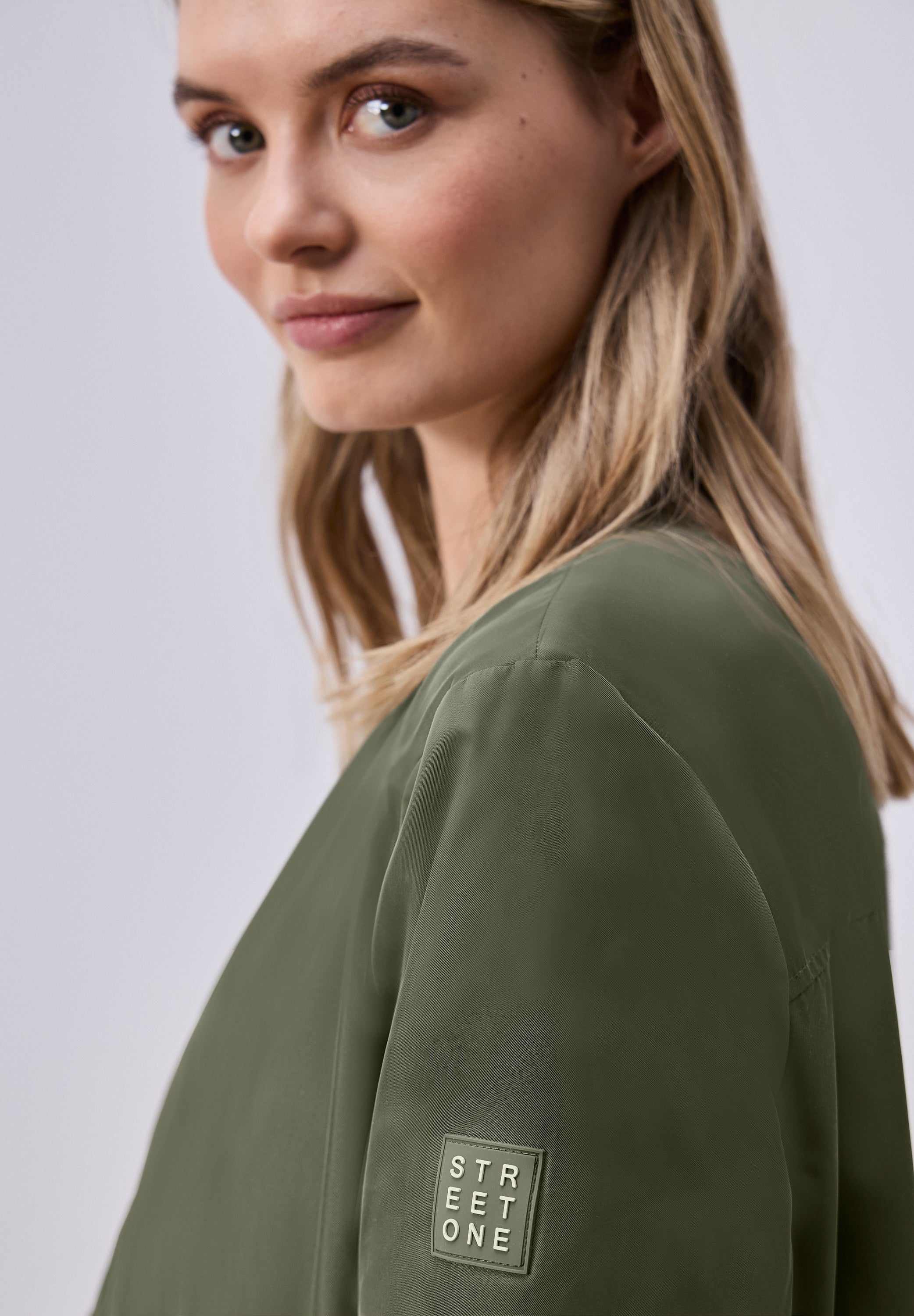 Blouson-Jacke Long Fit - 17226-Dark Vetiver Green - Grün