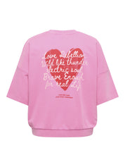 T-Shirt LUCILLA Boxy Fit - Wild Orchid/Lucilla heart - Pink