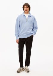 Sweatshirt aus Baumwolle - 3515-wedgwood washed - Blau