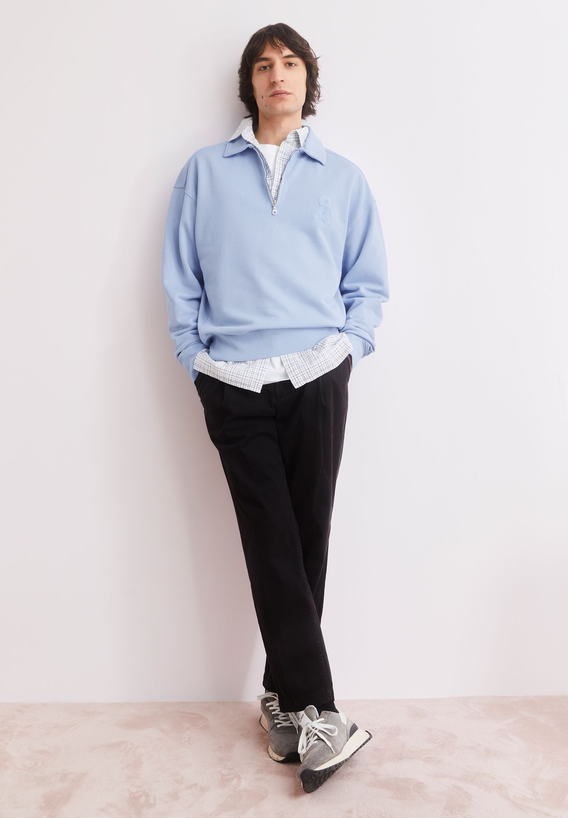 Sweatshirt aus Baumwolle - 3515-wedgwood washed - Blau