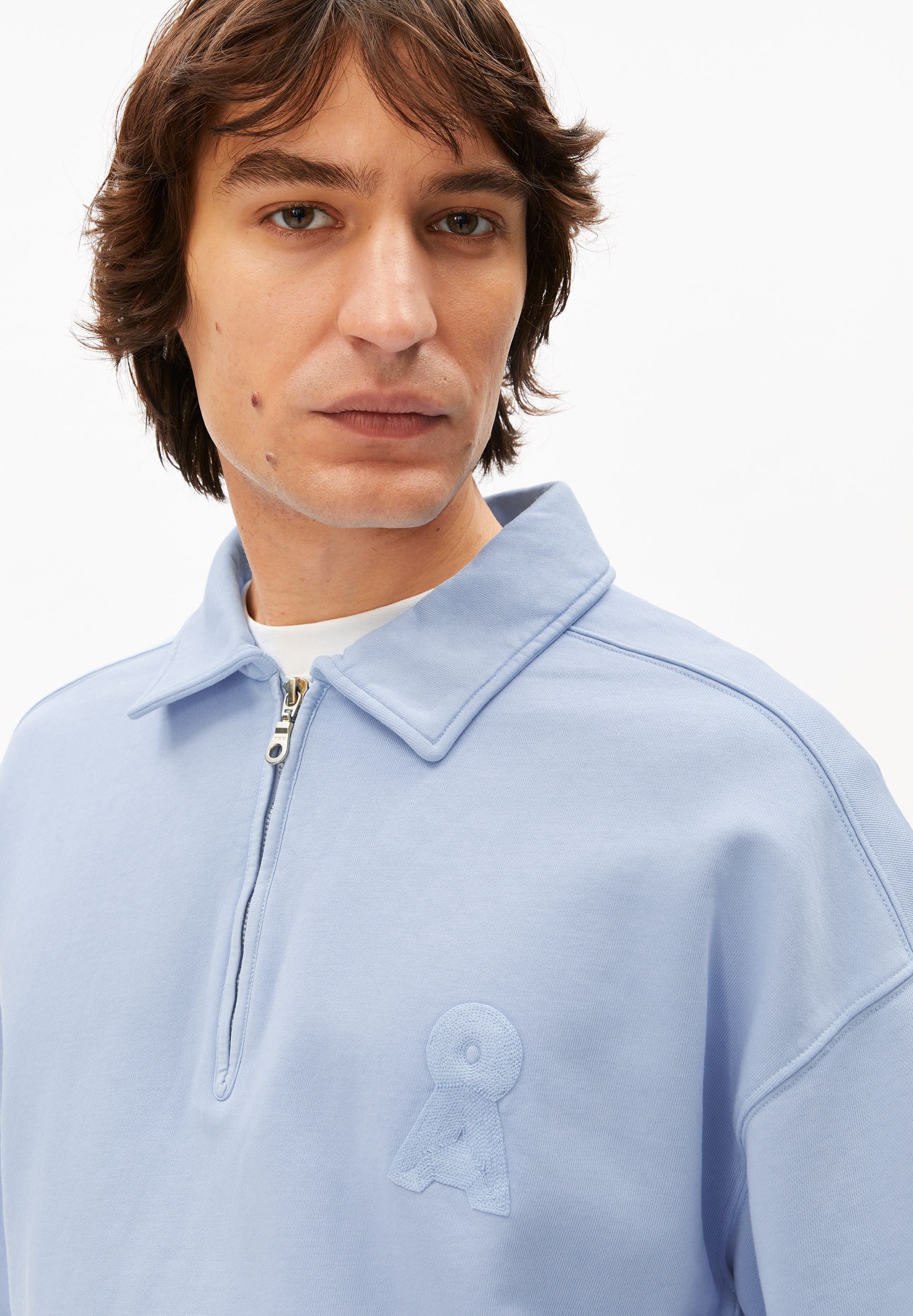 Sweatshirt aus Baumwolle - 3515-wedgwood washed - Blau