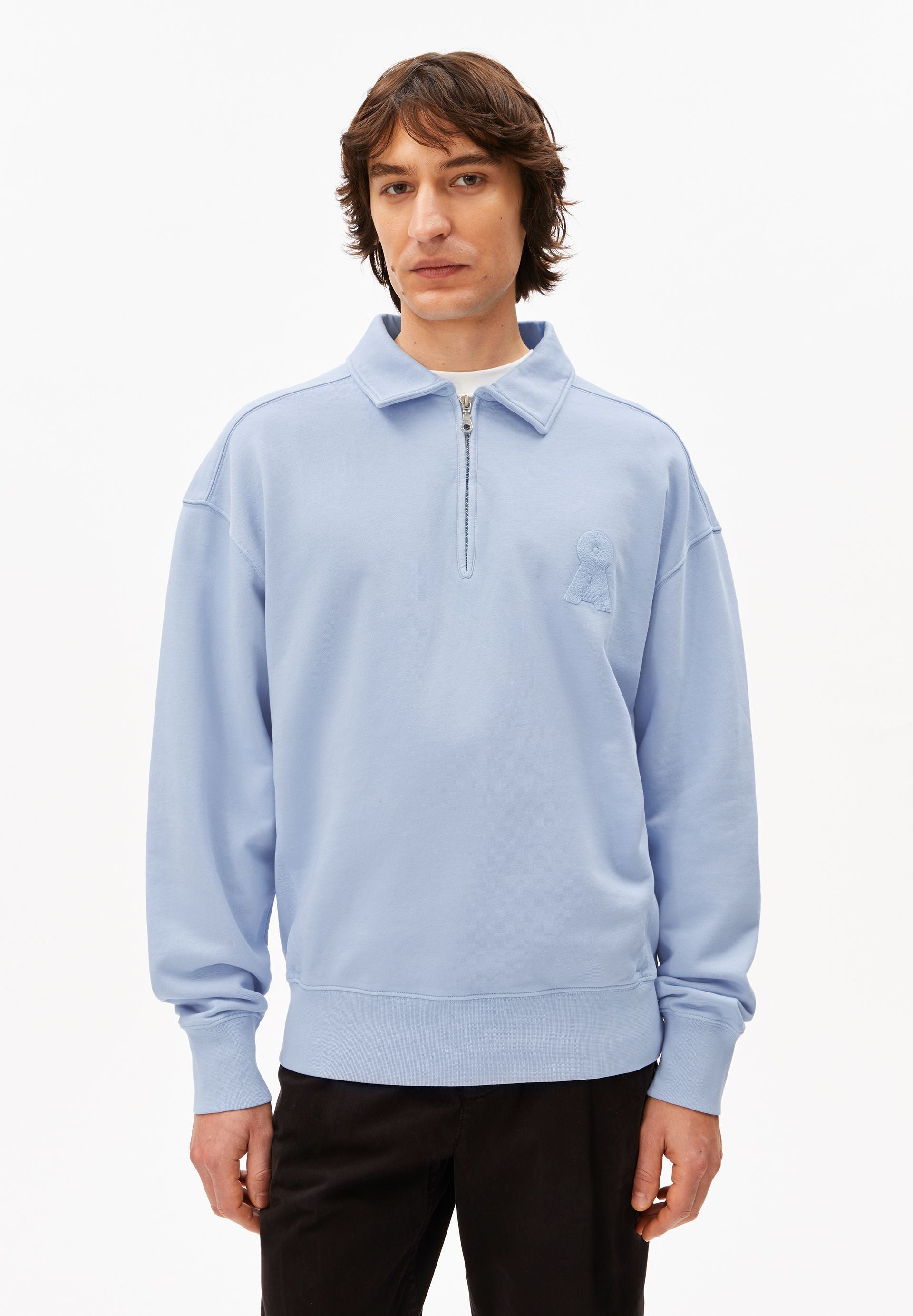 Sweatshirt aus Baumwolle - 3515-wedgwood washed - Blau